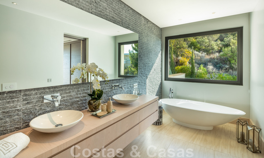 Contemporary, modern luxury villa for sale in resort style with panoramic sea views in Cascada de Camojan in Marbella 42089