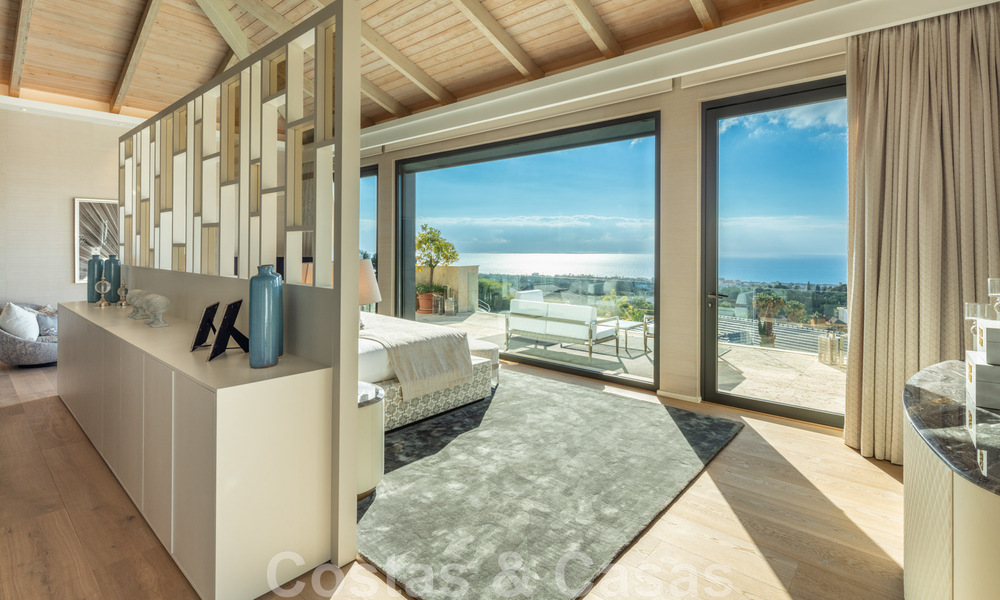 Contemporary, modern luxury villa for sale in resort style with panoramic sea views in Cascada de Camojan in Marbella 42090