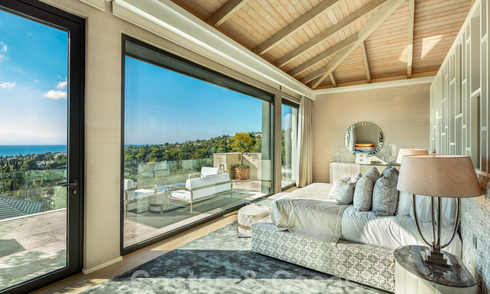 Contemporary, modern luxury villa for sale in resort style with panoramic sea views in Cascada de Camojan in Marbella 42092
