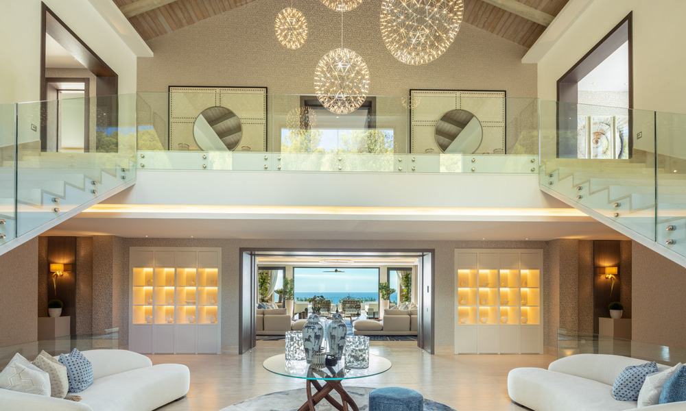 Contemporary, modern luxury villa for sale in resort style with panoramic sea views in Cascada de Camojan in Marbella 42098