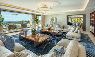 Contemporary, modern luxury villa for sale in resort style with panoramic sea views in Cascada de Camojan in Marbella 42100 