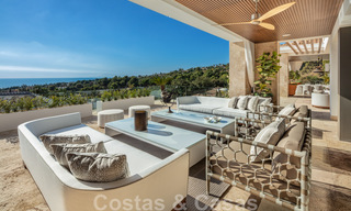 New on the market! Contemporary, modern luxury villa for sale in resort style with panoramic sea views in Cascada de Camojan in Marbella 42104 