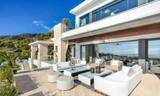 Contemporary, modern luxury villa for sale in resort style with panoramic sea views in Cascada de Camojan in Marbella 42105 