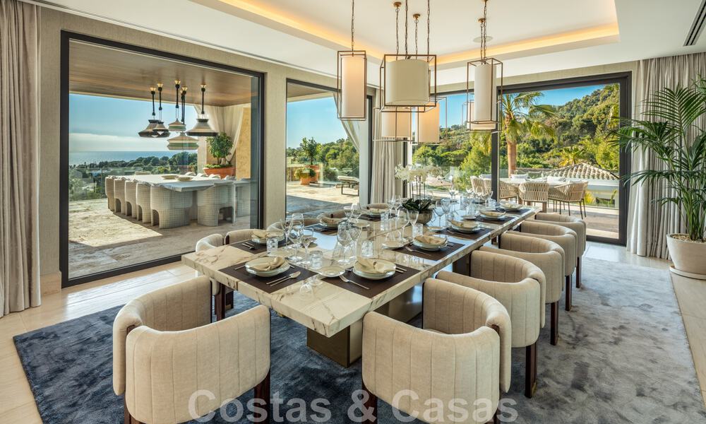 Contemporary, modern luxury villa for sale in resort style with panoramic sea views in Cascada de Camojan in Marbella 42114