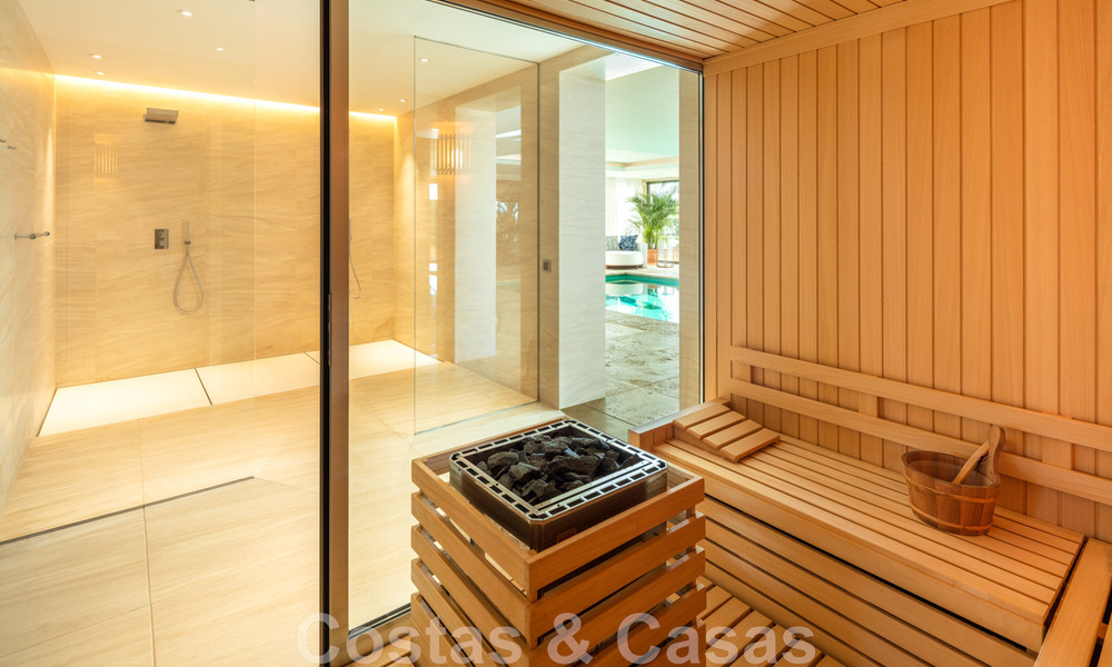 Contemporary, modern luxury villa for sale in resort style with panoramic sea views in Cascada de Camojan in Marbella 42120