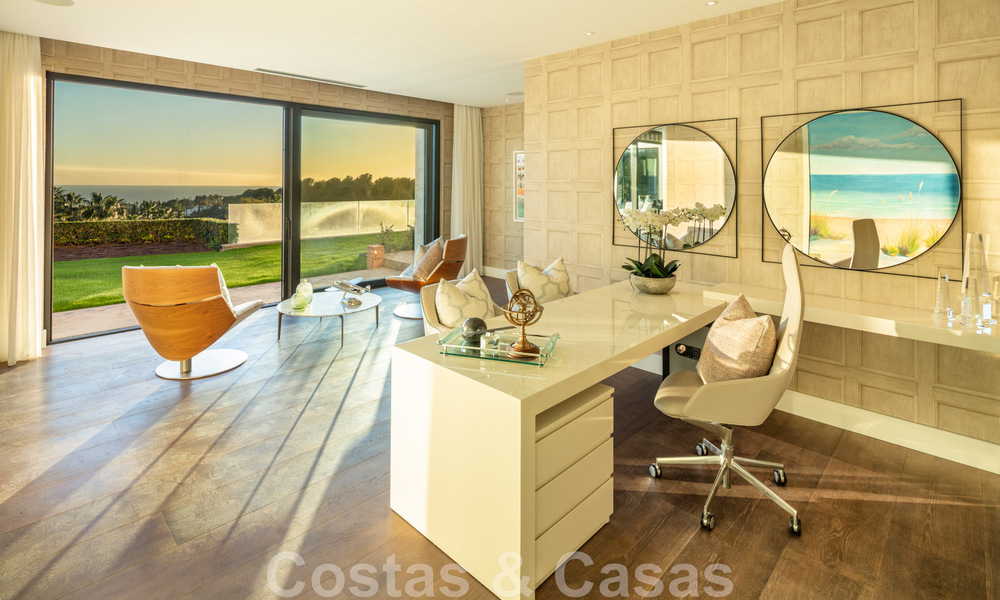 Contemporary, modern luxury villa for sale in resort style with panoramic sea views in Cascada de Camojan in Marbella 42128