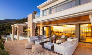 New on the market! Contemporary, modern luxury villa for sale in resort style with panoramic sea views in Cascada de Camojan in Marbella 42132 