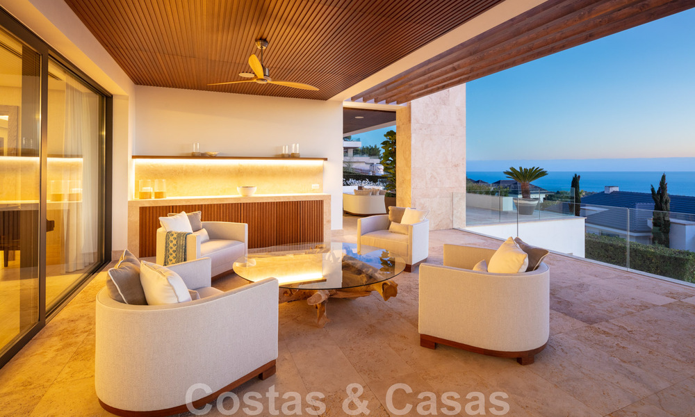 Contemporary, modern luxury villa for sale in resort style with panoramic sea views in Cascada de Camojan in Marbella 42133