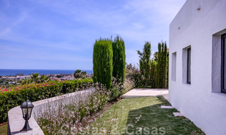 Recently renovated Mediterranean style villa for sale with sea views, in an elevated and gated community in Marbella - Benahavis 45531 