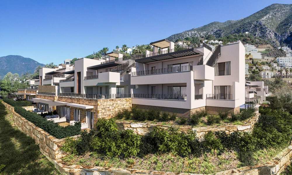 New luxury apartments for sale, with unobstructed views of the lake, the mountains and the coast towards Gibraltar, situated in the quiet Istán area, Costa del Sol 42603
