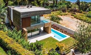Ready to move in, new designer villa for sale, ecologically designed with wooden and natural stone materials on the Golden Mile of Marbella 42782 