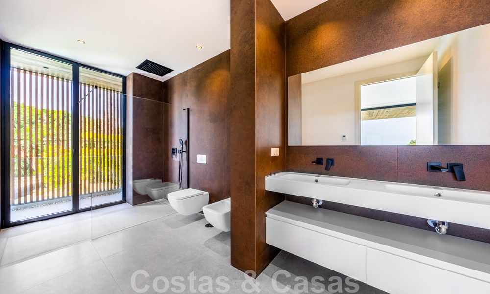 Ready to move in, new designer villa for sale, ecologically designed with wooden and natural stone materials on the Golden Mile of Marbella 42787