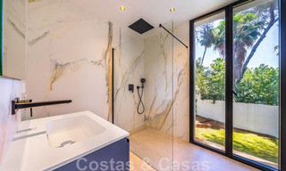 Ready to move in, new designer villa for sale, ecologically designed with wooden and natural stone materials on the Golden Mile of Marbella 42792 
