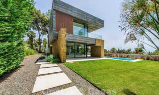 Ready to move in, new designer villa for sale, ecologically designed with wooden and natural stone materials on the Golden Mile of Marbella 42794 