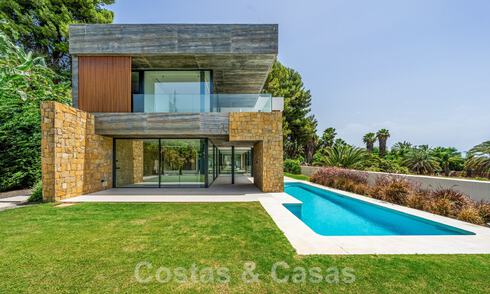 Ready to move in, new designer villa for sale, ecologically designed with wooden and natural stone materials on the Golden Mile of Marbella 42795