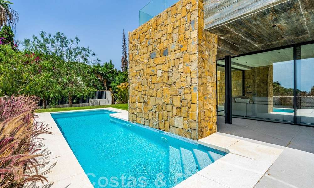 Ready to move in, new designer villa for sale, ecologically designed with wooden and natural stone materials on the Golden Mile of Marbella 42796