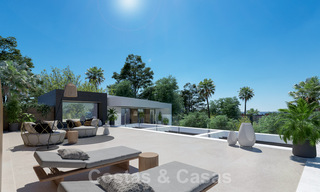 Off-plan designer villa for sale, with solarium, at walking distance from the beach in the chic Guadalmina Baja in Marbella 42578 