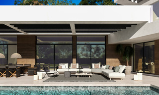 Off-plan designer villa for sale, with solarium, at walking distance from the beach in the chic Guadalmina Baja in Marbella 42582 