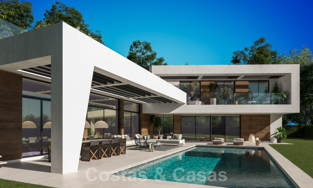 Off-plan designer villa for sale, with solarium, at walking distance from the beach in the chic Guadalmina Baja in Marbella 42583