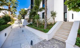 High quality, modern, garden apartment for sale with 3 bedrooms and panoramic sea views in the heart of Nueva Andalucia in Marbella 42835 