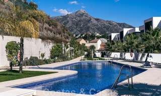 High quality, modern, garden apartment for sale with 3 bedrooms and panoramic sea views in the heart of Nueva Andalucia in Marbella 42838 