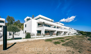 High quality, modern, garden apartment for sale with 3 bedrooms and panoramic sea views in the heart of Nueva Andalucia in Marbella 42845 