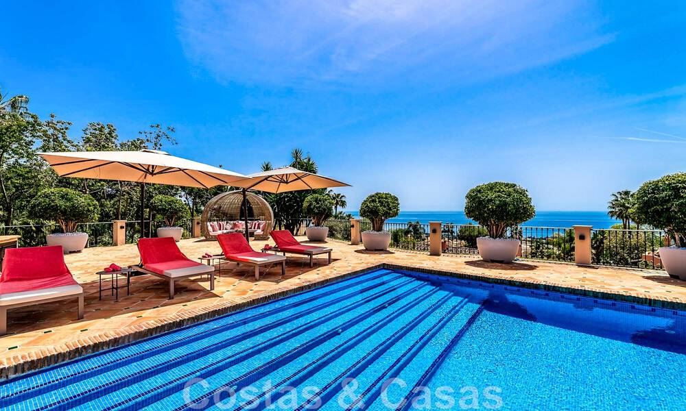 Impressive luxury villa in Mediterranean architecture, with open sea views in the desirable residential area of Sierra Blanca on the Golden Mile in Marbella 42906