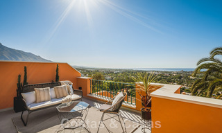 Contemporary renovated, spacious, duplex penthouse, with panoramic sea views in a desirable urbanisation in Nueva Andalucia, Marbella 42963 