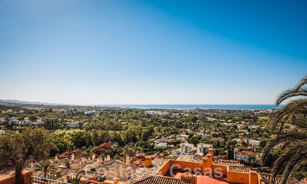 Contemporary renovated, spacious, duplex penthouse, with panoramic sea views in a desirable urbanisation in Nueva Andalucia, Marbella 42968