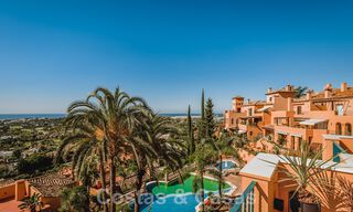 Contemporary renovated, spacious, duplex penthouse, with panoramic sea views in a desirable urbanisation in Nueva Andalucia, Marbella 42969 