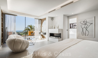 Contemporary renovated, spacious, duplex penthouse, with panoramic sea views in a desirable urbanisation in Nueva Andalucia, Marbella 42971 