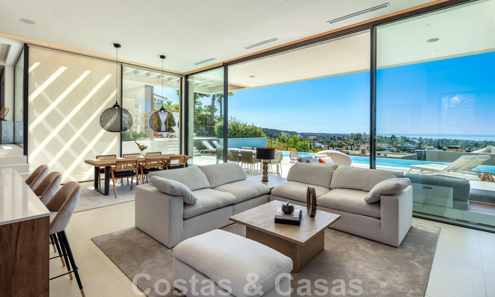 Luxury contemporary style villa for sale with sea views in Nueva Andalucia's golf valley in Marbella 43294