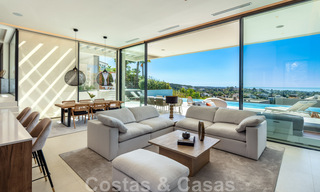 Luxury contemporary style villa for sale with sea views in Nueva Andalucia's golf valley in Marbella 43294 