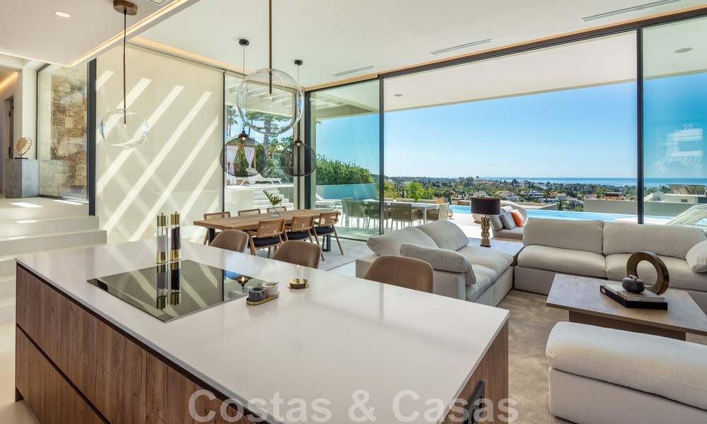 Luxury contemporary style villa for sale with sea views in Nueva Andalucia's golf valley in Marbella 43297