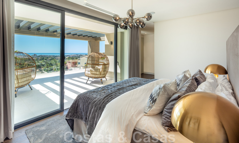 Luxury contemporary style villa for sale with sea views in Nueva Andalucia's golf valley in Marbella 43302
