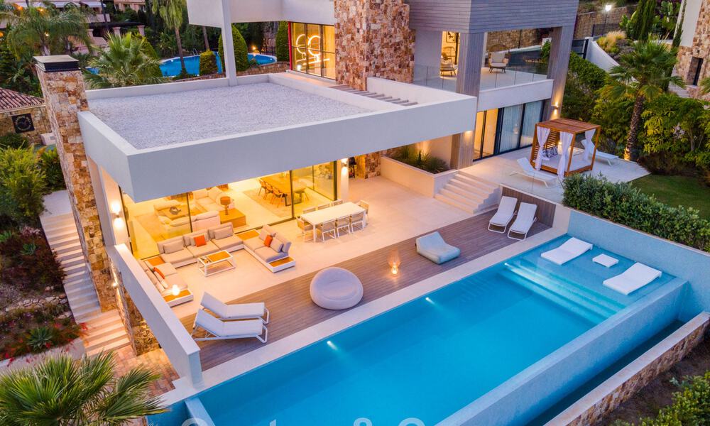 Luxury contemporary style villa for sale with sea views in Nueva Andalucia's golf valley in Marbella 43317