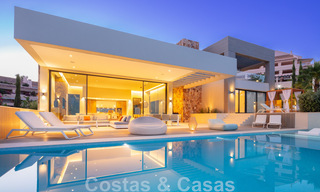 Luxury contemporary style villa for sale with sea views in Nueva Andalucia's golf valley in Marbella 43323 