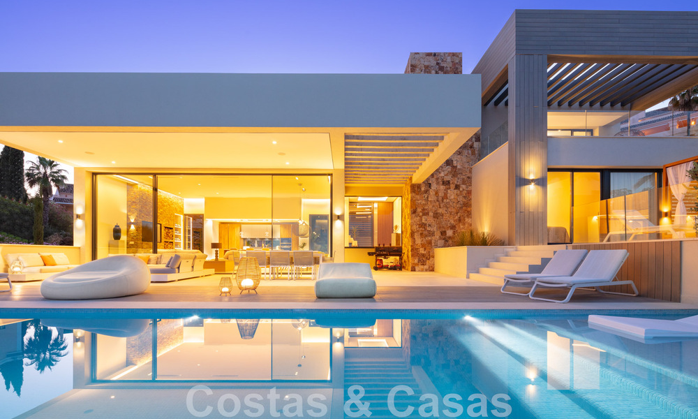 Luxury contemporary style villa for sale with sea views in Nueva Andalucia's golf valley in Marbella 43324