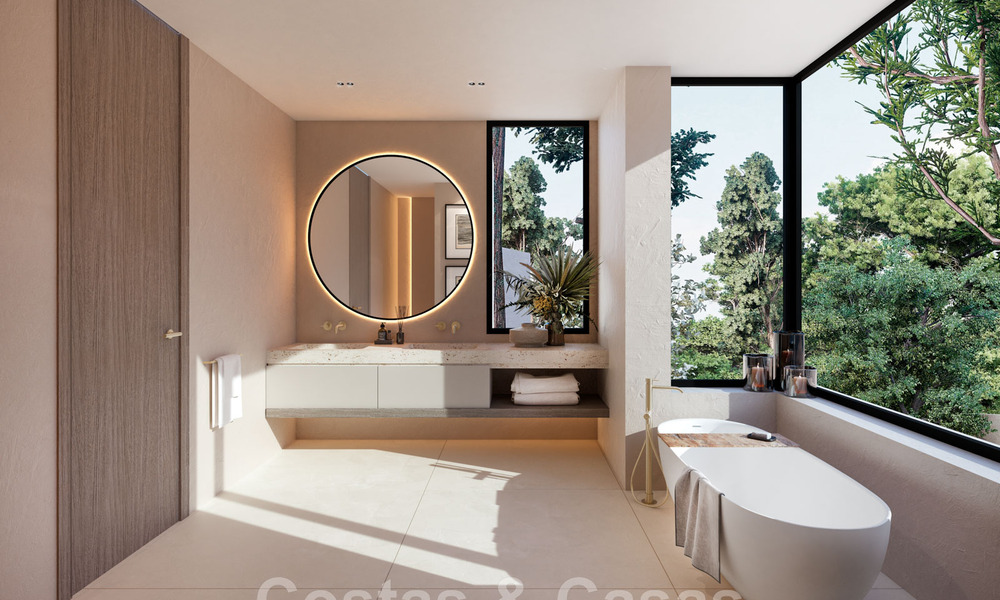 Mundane, luxury villa for sale in contemporary style, within walking distance of all amenities and the beaches of the Golden Mile, Marbella 43158