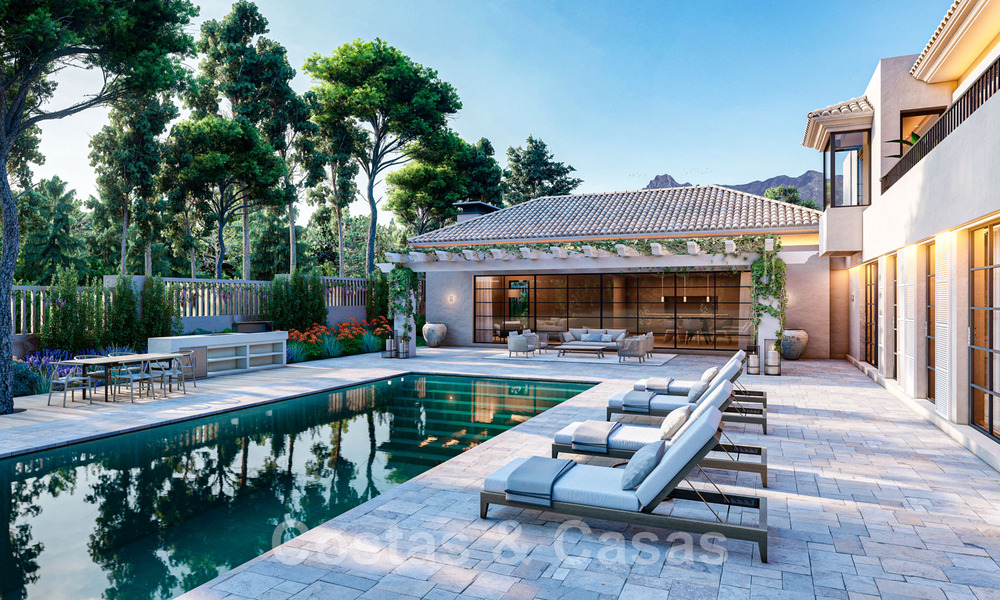 Mundane, luxury villa for sale in contemporary style, within walking distance of all amenities and the beaches of the Golden Mile, Marbella 43179