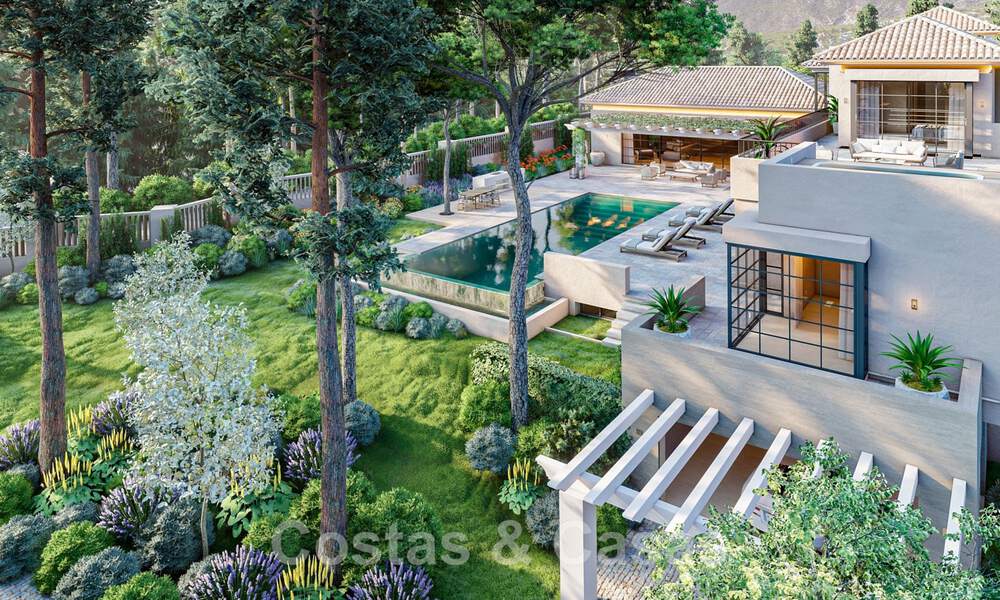 Mundane, luxury villa for sale in contemporary style, within walking distance of all amenities and the beaches of the Golden Mile, Marbella 43181