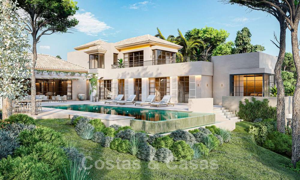 Mundane, luxury villa for sale in contemporary style, within walking distance of all amenities and the beaches of the Golden Mile, Marbella 43184