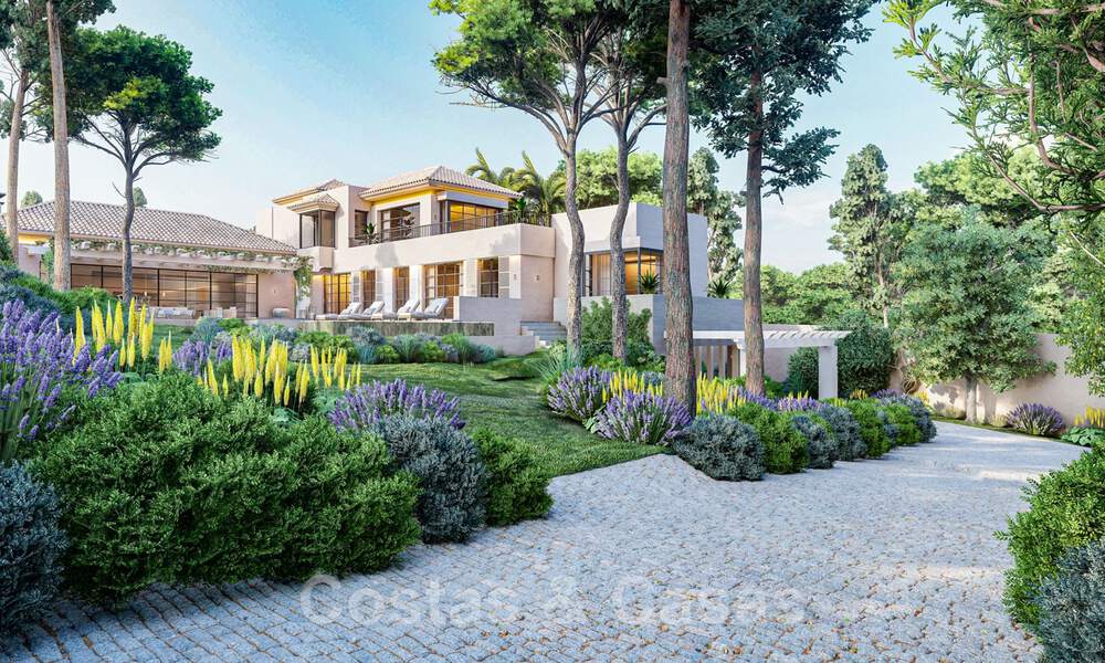 Mundane, luxury villa for sale in contemporary style, within walking distance of all amenities and the beaches of the Golden Mile, Marbella 43188