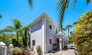 Romantic family villa in classical style for sale, in one of the most exclusive and gated residential areas on the Golden Mile of Marbella 43008 