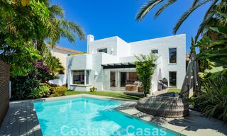Charming, modern luxury villa for sale in a prestigious beachside community on the Golden Mile of Marbella 43271 