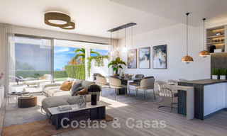 New, contemporary townhouses for sale with breath-taking sea views in Manilva on the Costa del Sol 43329 