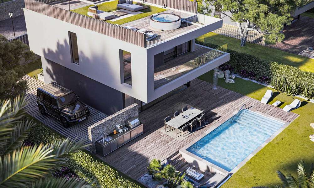New on the market! Modern luxury villas for sale in a golf resort on the New Golden Mile between Marbella and Estepona 43359