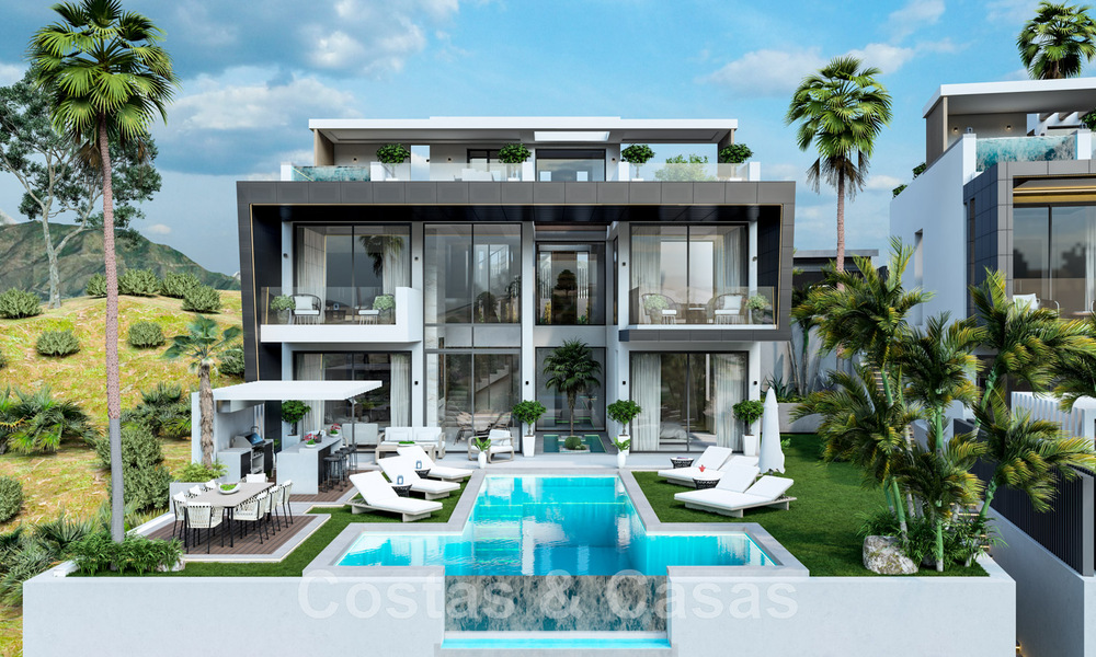 New, modern, luxury villas for sale with jacuzzi on the solarium, in an exclusive golfing area in Benahavis - Marbella 43411