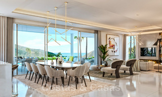 New modernist luxury villas for sale, with privacy and sea views, in a gated community in the hills of Marbella 43390 