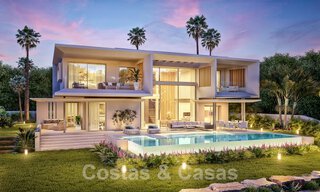 New modernist luxury villas for sale, with privacy and sea views, in a gated community in the hills of Marbella 52441 